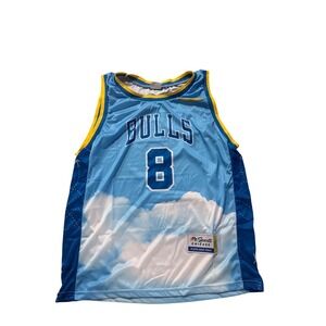 Kick 10 Chicago Bulls Flight #8 Jersey Basketball Sky Blue Mens Size L
